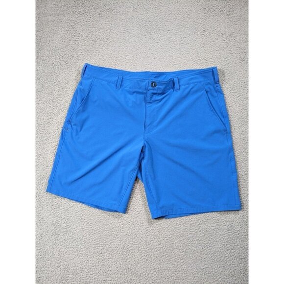 Under Armour Shorts Mens 42 Blue Mantra Fitted Heatgear Fishing Casual Outdoor - Picture 1 of 16